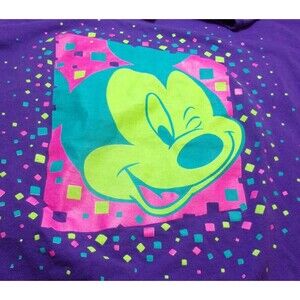 Mickey Mouse Purple T-Shirt Sz. 3X Land N Sea Disney USA Vintage Women